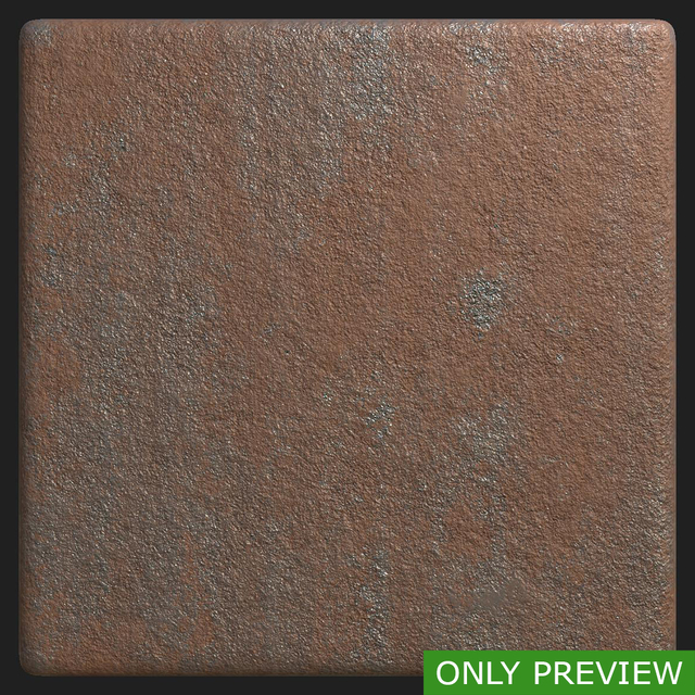 PBR substance preview metal rusty