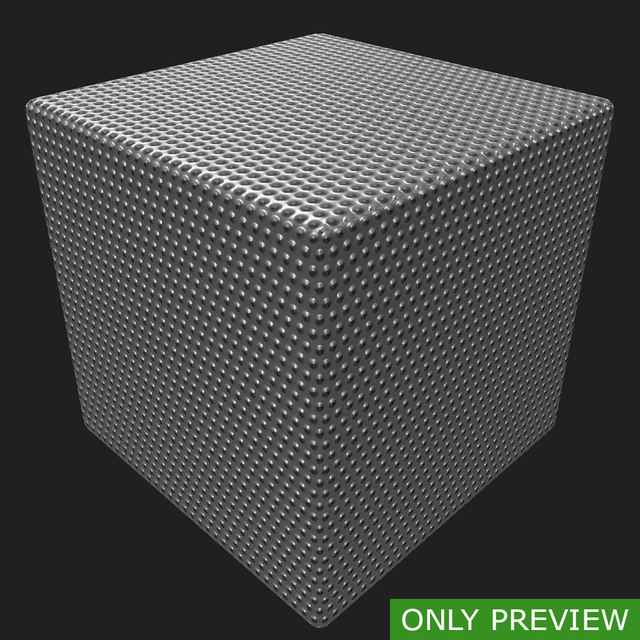 PBR substance material of metal base created in substance designer for graphic designers and game developers.