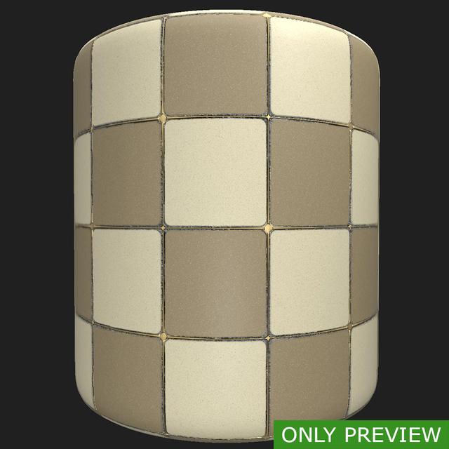 PBR substance material of tiles floor created in substance designer for graphic designers and game developers