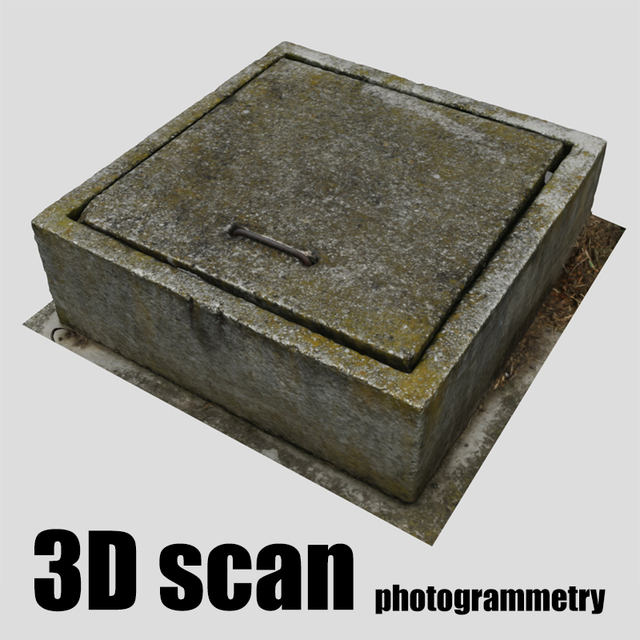 3D scan manhole cover concrete