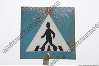 Photo Texture of Pedestrian Crossing Traffic Sign