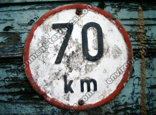 Photo Texture of Speed Limit Traffic Sign