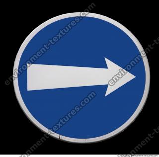 Photo Texture of Directional Traffic Sign