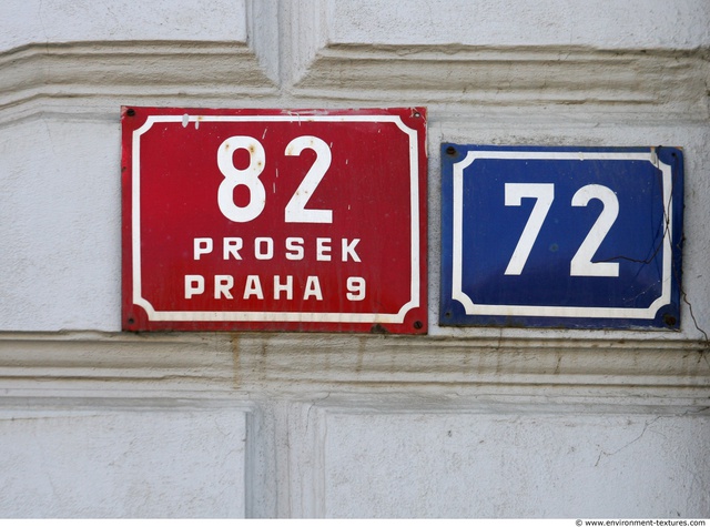 Letter and Numbers Sign