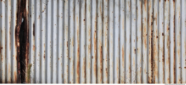 Rusted Corrugated Plates Metal