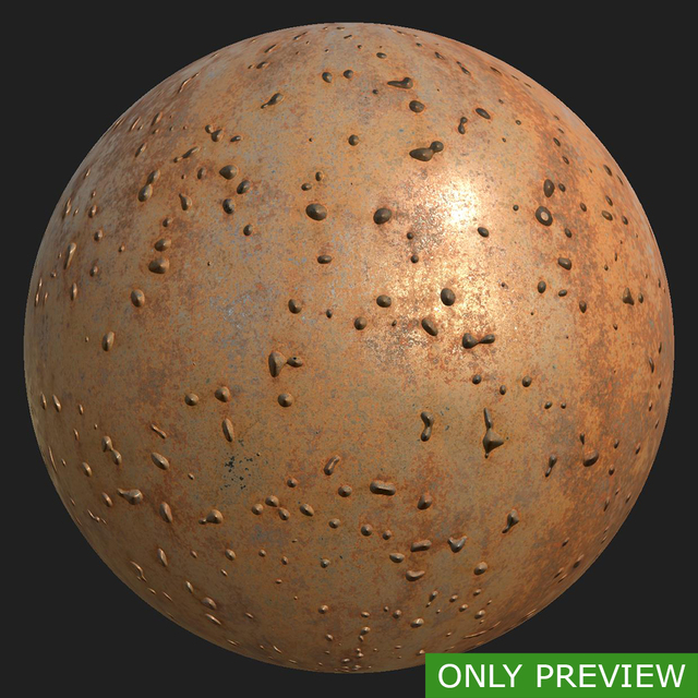 PBR substance preview metal rusty