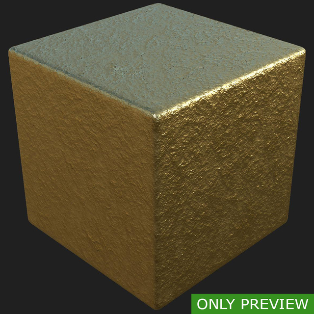 PBR substance preview gold