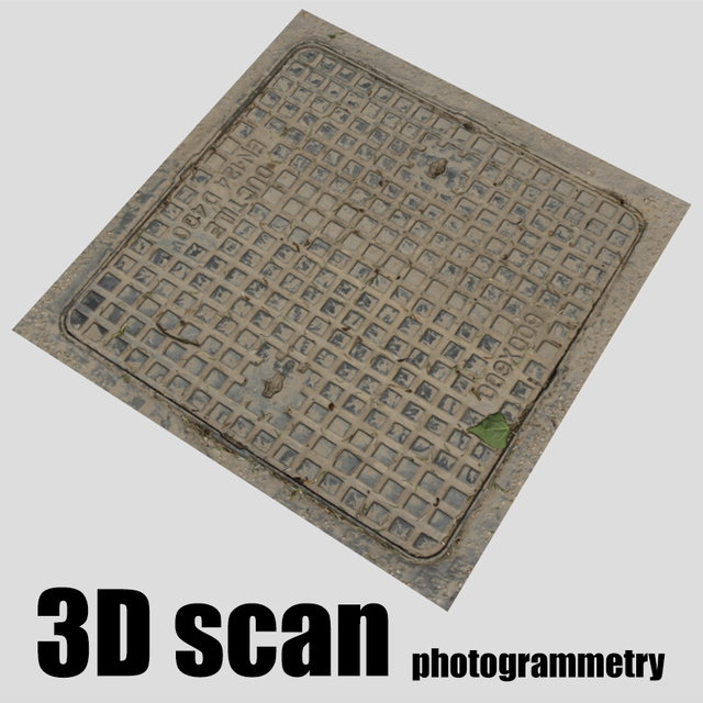 3D scan manhole cover dirty
