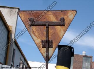 Photo Texture of Backside Traffic Sign
