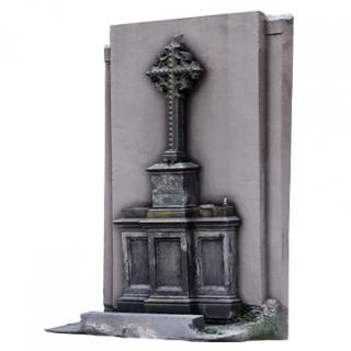 Wall Cross Monument Clean 3D Scan #2